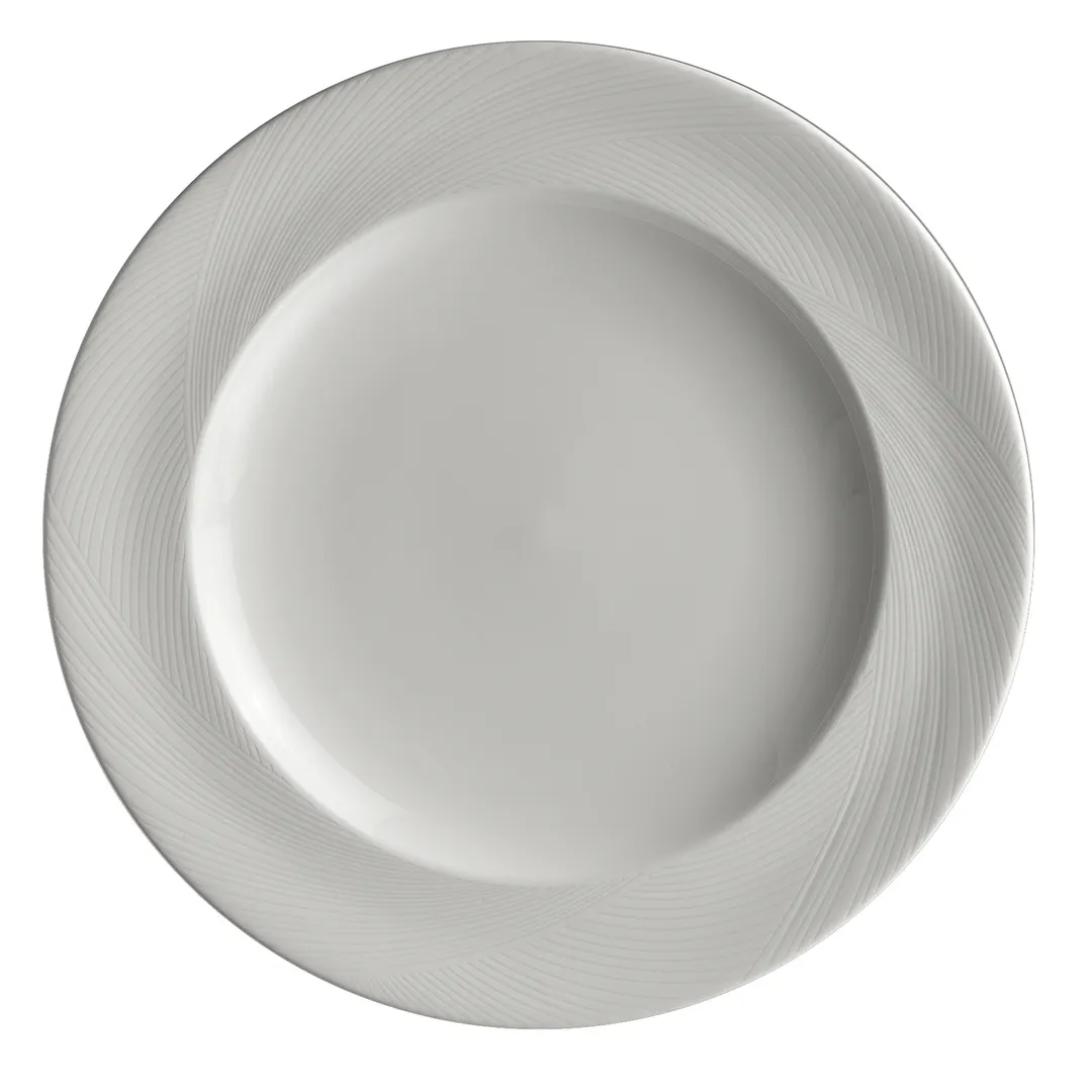 Steelite 4411RF006 Banquet Rim Plate, 6.500" Round Bone China, Medium Rim - 1 Dozen