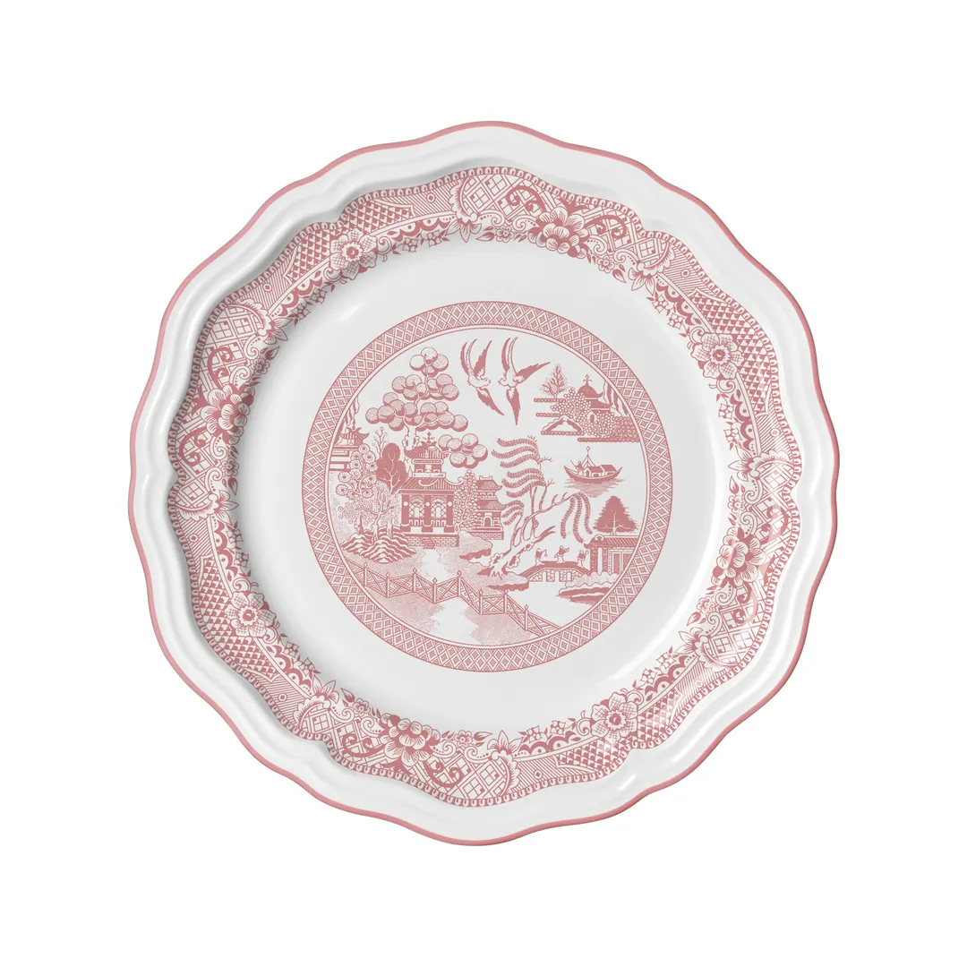 Steelite 62547FP811 10.25" Round Porcelain Plate in Adelina Willow Rose Folio Finish - 1 Dozen