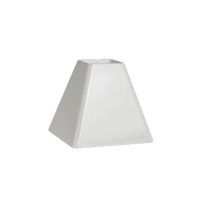 Steelite 68A340EL428 - 7" White Melamine Display Riser, Plastic Base, 5"-8" Height, Tabletop Display