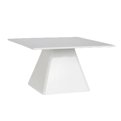 Steelite 68A340EL428 - 7" White Melamine Display Riser, Plastic Base, 5"-8" Height, Tabletop Display