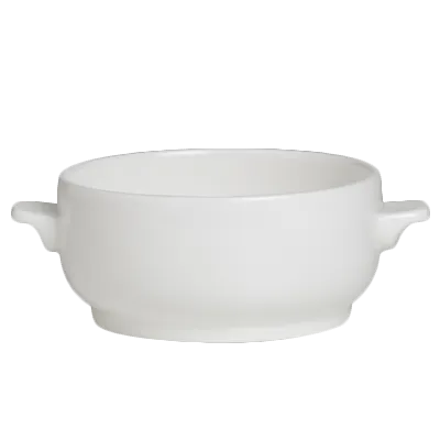Steelite 6940E622 Soup Bowl Stand, 16 oz 6-1/4" x 4-7/8" H, Microwave Safe Porcelain Folio - 1 Dozen