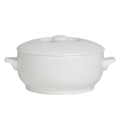 Steelite 6940E622 Soup Bowl Stand, 16 oz 6-1/4" x 4-7/8" H, Microwave Safe Porcelain Folio - 1 Dozen