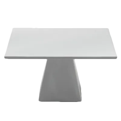Steelite 6950E703 Square Porcelain Riser Roselli, 14.5" x 8", 5"-8" Height, Buffet Style