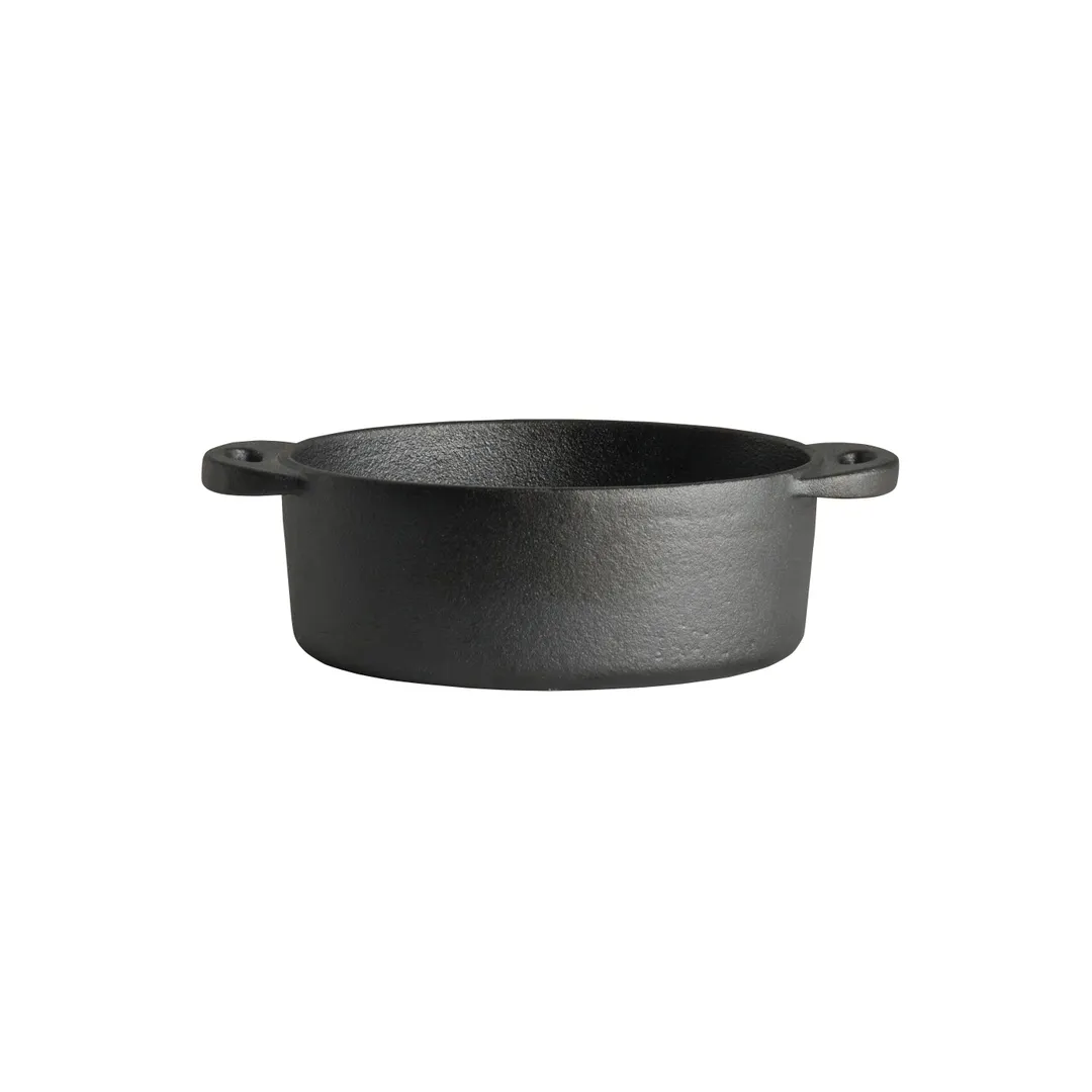 Steelite 7361MW202 Cast Iron Baking Dish, Oval Black, 13.75 oz, 6.75" x 4.0" x 2.0" - 1 Dozen