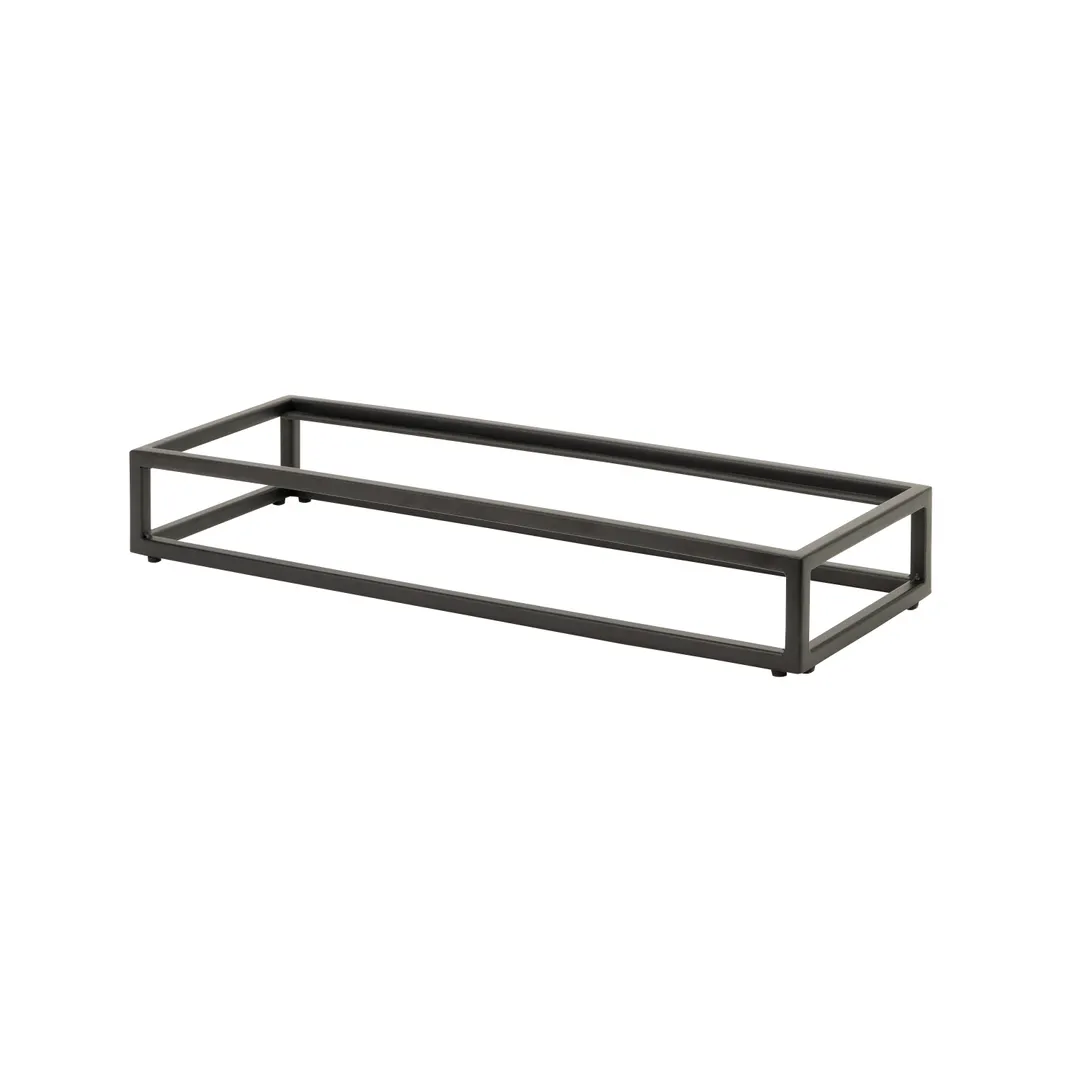 Steelite 7363MW333 Rectangular Riser 21.875"x7.375"x3" Black Metal, H ≤4", Width 20"-29", Depth 9"