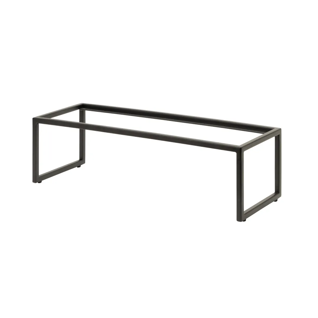 Steelite 7363MW334 Rectangle Display Riser, 21.875" x 7.375" x 6" Black Metal Pivot Stand