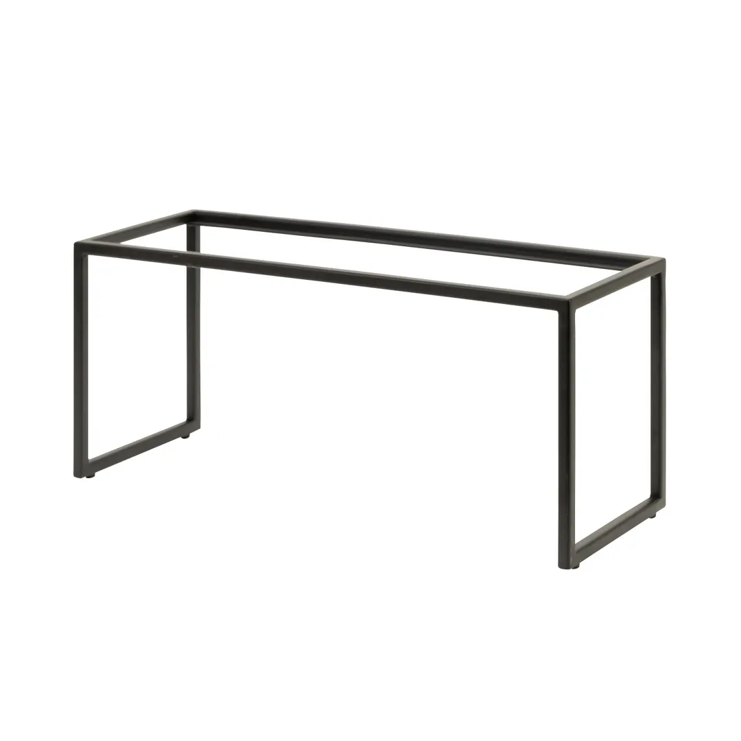 Steelite 7363MW335 Display Riser, 21.875" x 7.375" x 9" Black Metal Pivot Stand, 20"-29"W, 9"-11"H