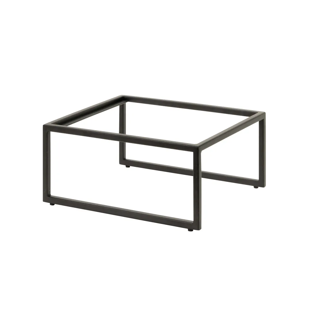 Steelite 7363MW337 Black Metal Rectangular Riser, 11.5" x 13.875" x 6" Pivot, 10"-19" W x 5"-8" H
