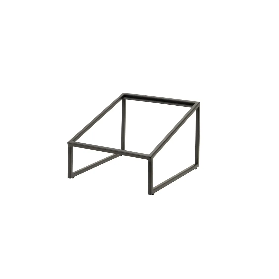 Steelite 7363MW341 Rectangle Angled Display Riser, 13.875" x 11.5" x 8.5", Black Metal Pivot Stand