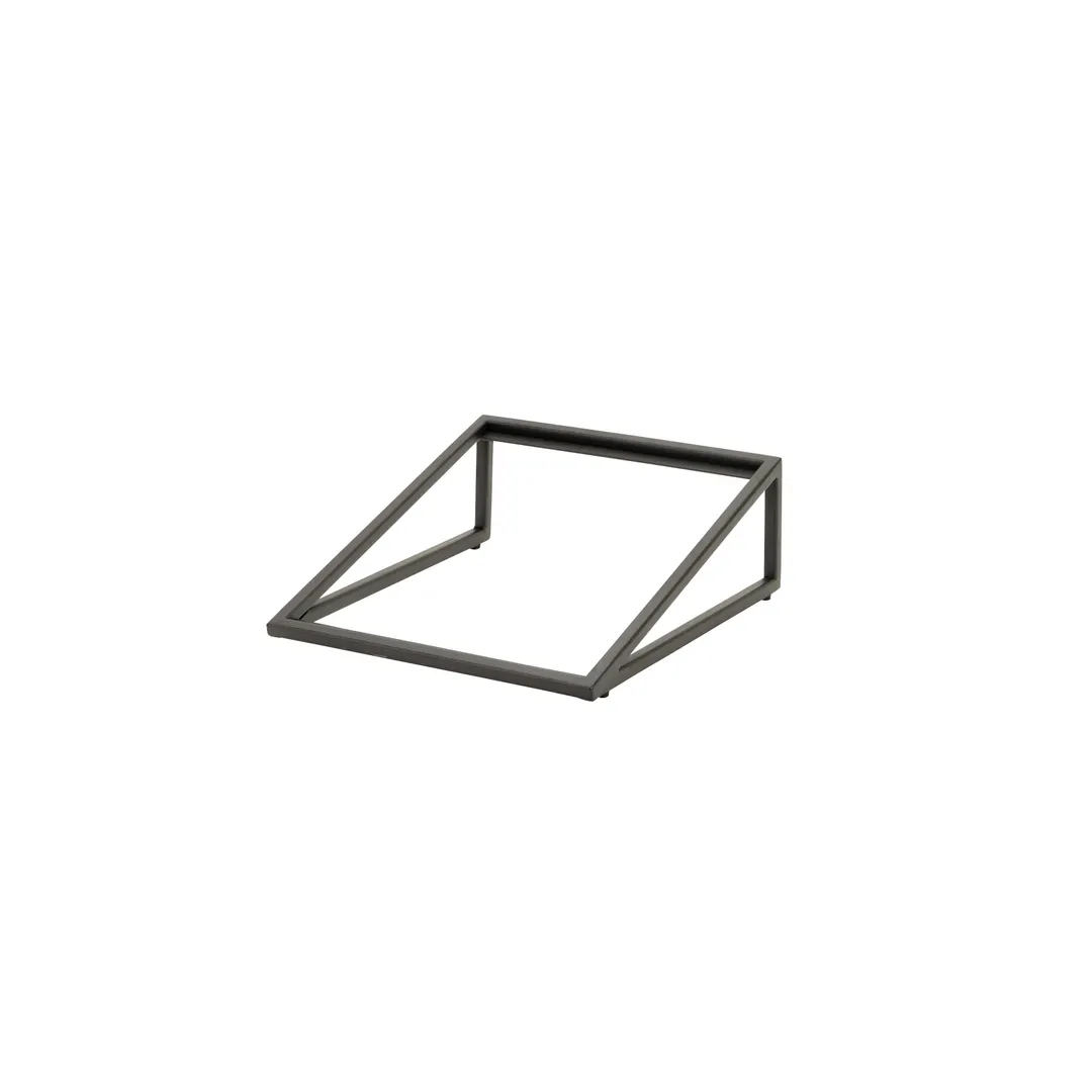 Steelite 7363MW342 Rectangle Angled Display Riser, 13.875" x 11.5" x 4.5", Black Metal Pivot Stand