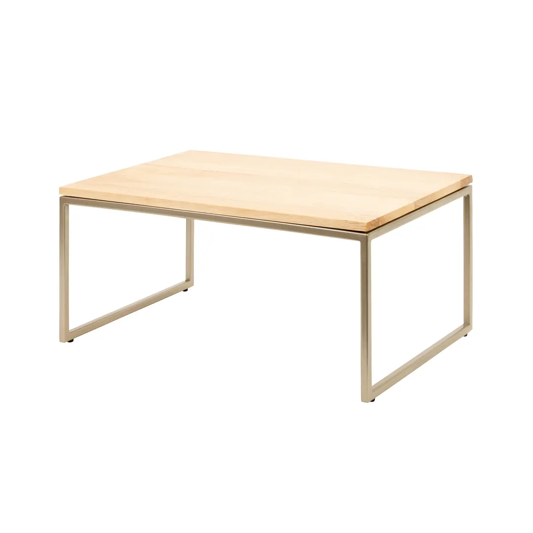 Steelite 7364MW332 Rectangle Riser, 21.875" x 13.875" x 9" Champagne Beige Metal Pivot Stand