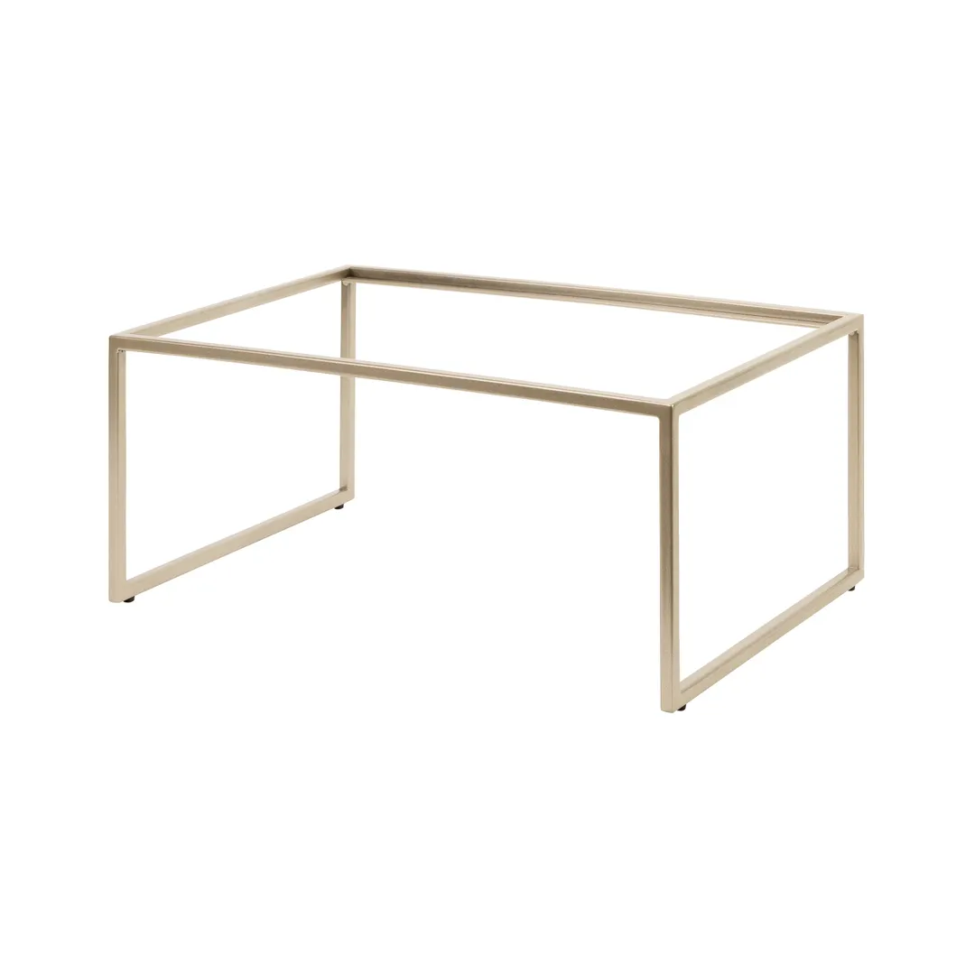 Steelite 7364MW332 Rectangle Riser, 21.875" x 13.875" x 9" Champagne Beige Metal Pivot Stand
