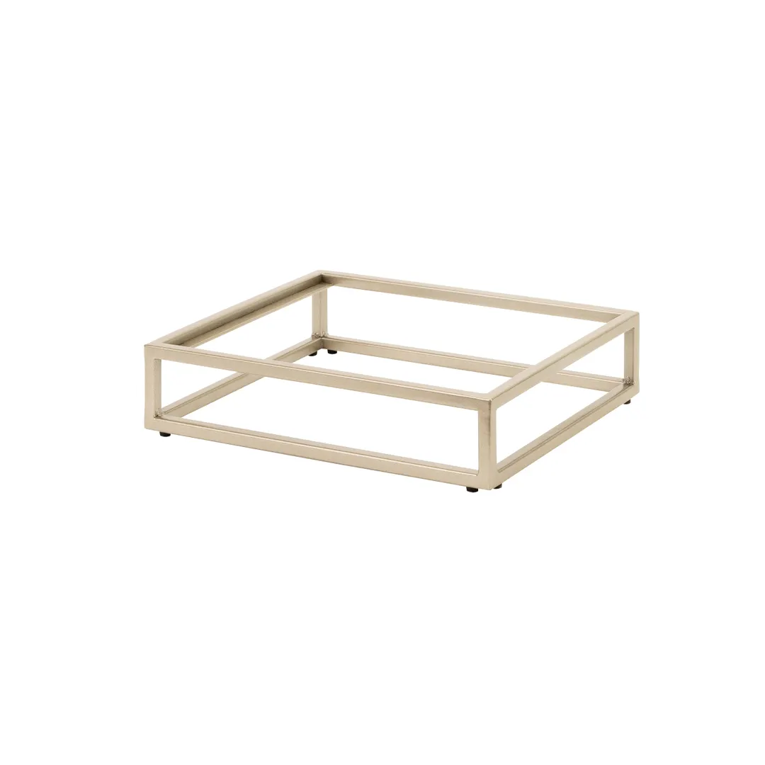 Steelite 7364MW336 Rect Display Riser, 11.5" x 13.875" x 3" Beige Metal, Pivot, Height 4", 10"-19"