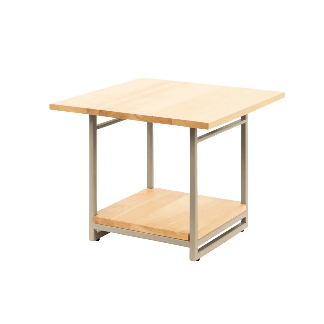 Steelite 7364MW343 Square Tiered Display Riser, 9.5" x 9.5" x 10.5" Champagne Metal, Beige