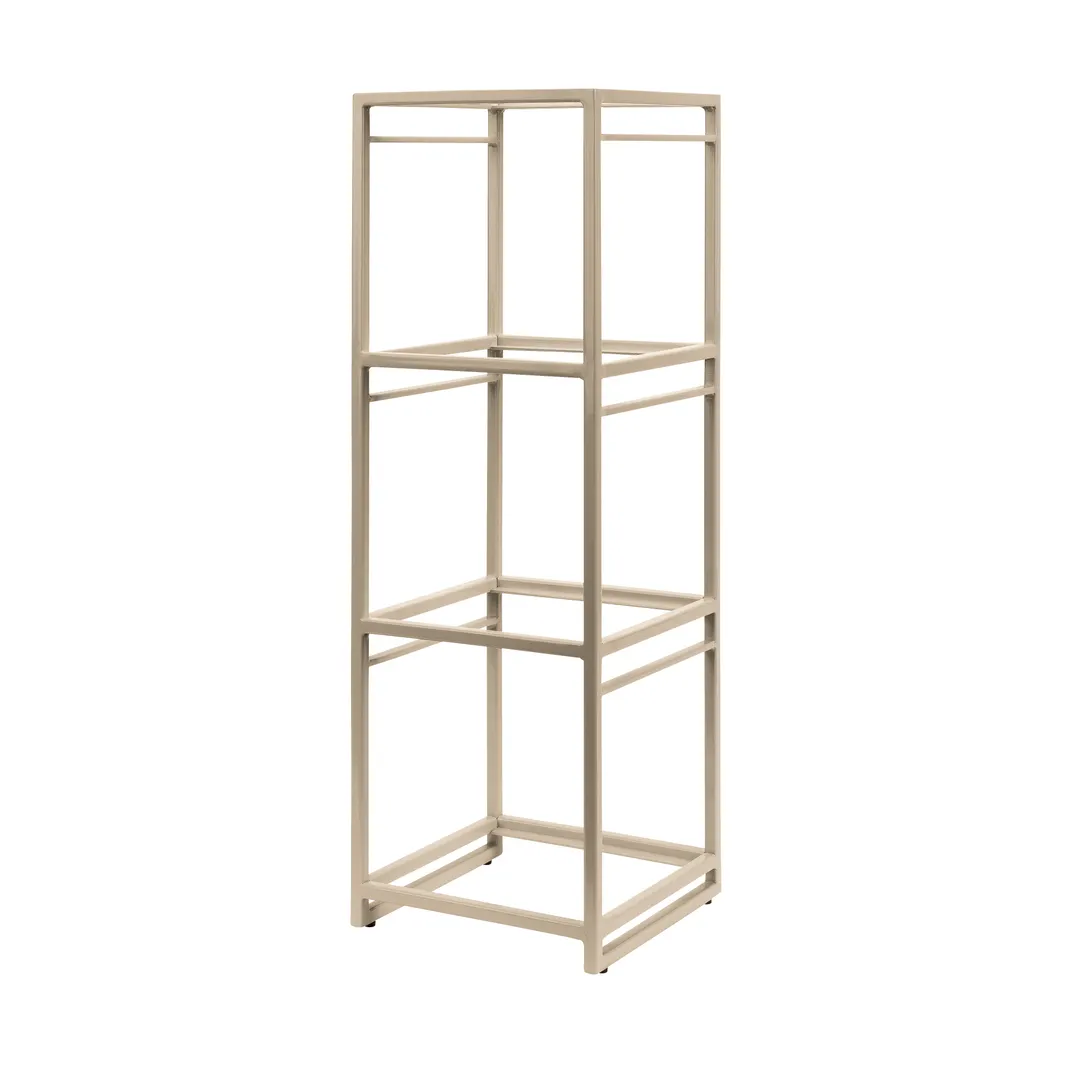 Steelite 7364MW345 Tiered Riser, 9.5" x 9.5" x 28.5", Champagne Beige Metal, Height 17"+
