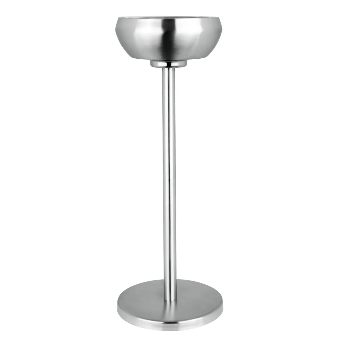 Steelite 7600CV041 Wine Bucket Stand, 10.25" x 9.5" x 28" Silver Stainless Steel for Bar Service