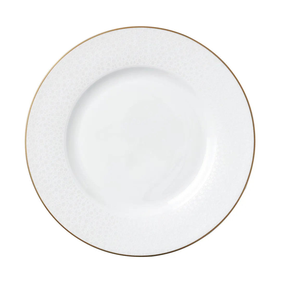 Steelite 82120AND0102 Round Bone China Plate, 10.75" Diameter, Fizz Black Grey Flat Edge - 1 Dozen