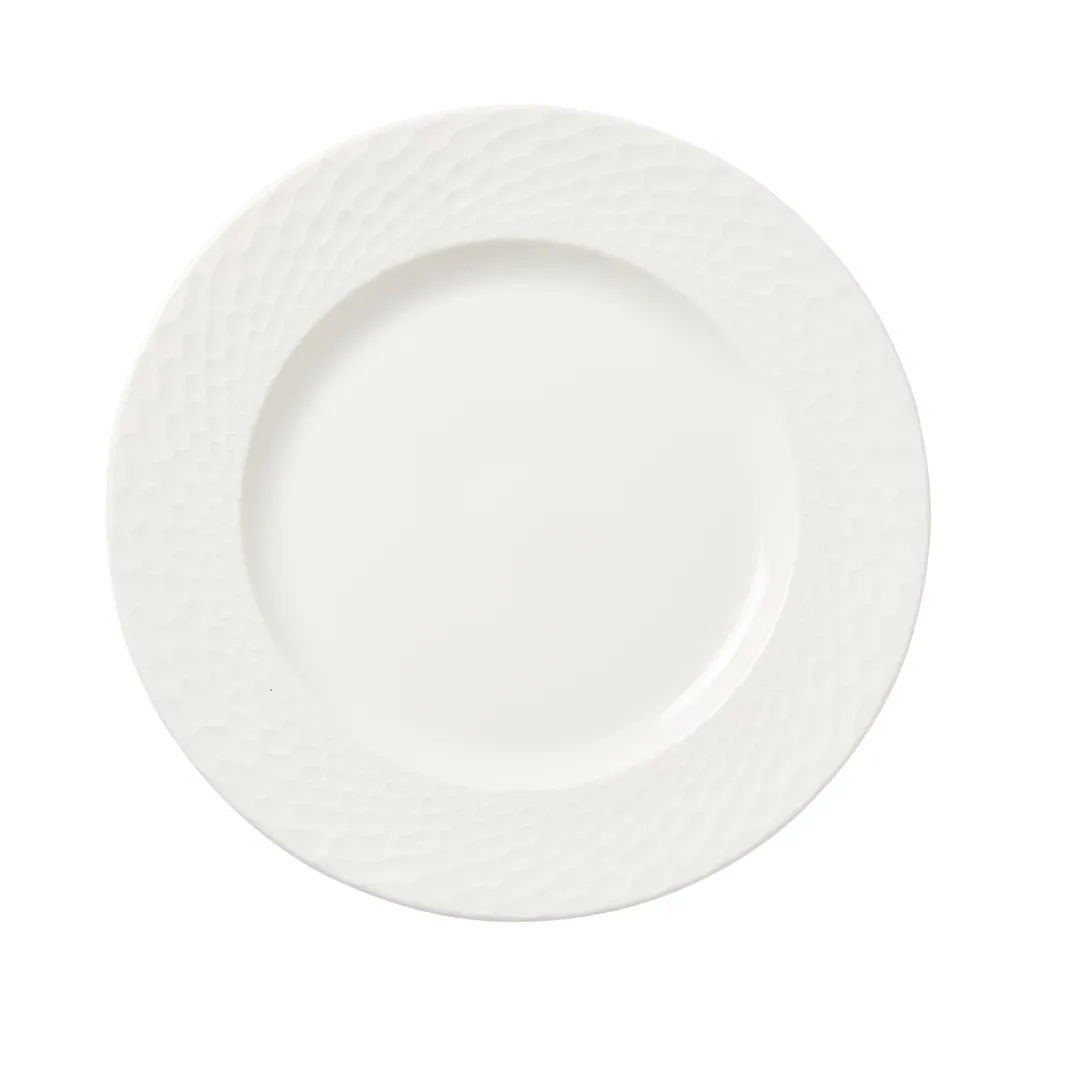 Steelite 9120C1281 - 10.625" Round Plate, Medium Rim, Ceramic, Morella Pattern - 1 Dozen