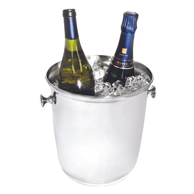 Steelite DW040142SS Wine Cooler, 2‑Bottle, 10.5" W x 9.5" D x 9.25" H, 8"‑10", 18/10 Stainless Steel