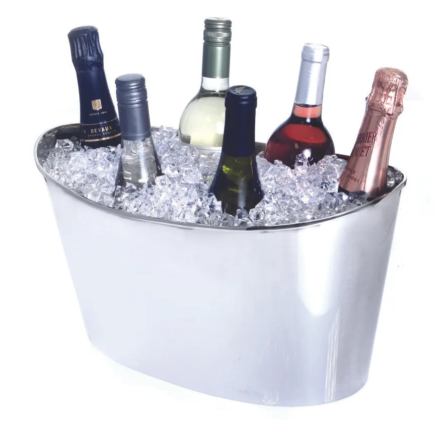 Steelite DW040166VSS Wine Cooler, 6‑Bottle Capacity, 15‑3/4" W x 9" D x 9" H, 18/10 Stainless Steel