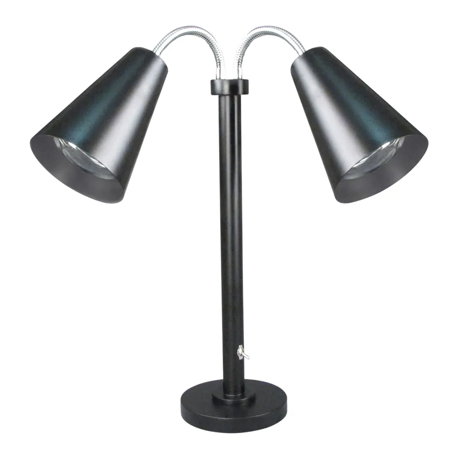 Steelite DW0499M2BK Heat Lamp, 22" W x 16" D x 16" H, 18/10 Stainless Black, Coated, 2 x 250W Bulbs