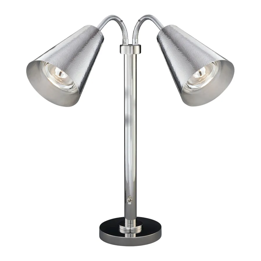 Steelite DW0499M2MSS Heat Lamp, 16" Hammered 18/10 Stainless Steel, Silver, Equip Mount, 2×250W Bulbs