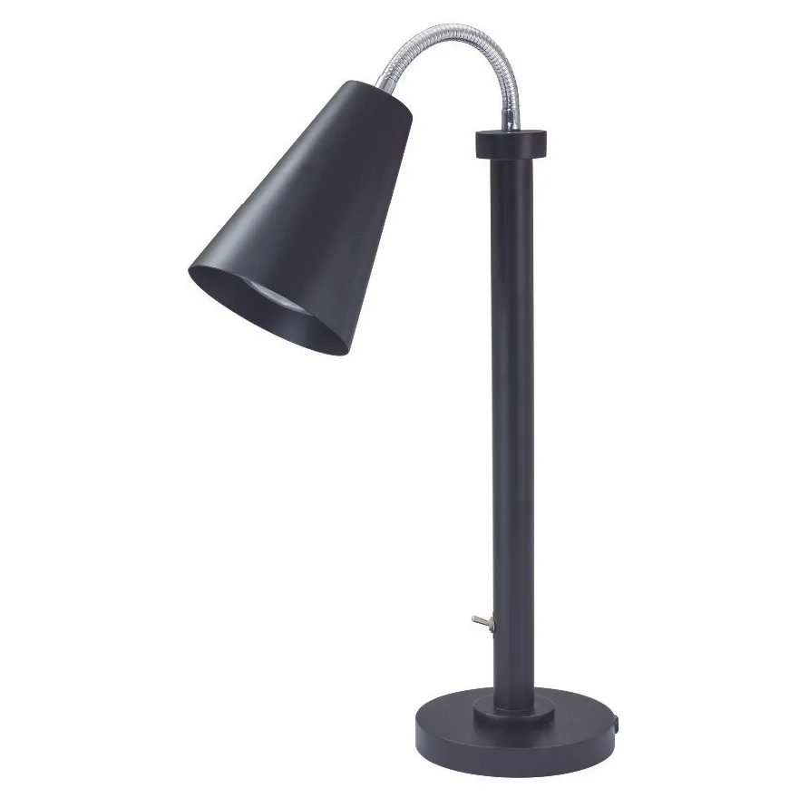 Steelite DW0499MBK - 22" L x 7.25" W x 16" H Heat Lamp 250W Bulb 18/10 Stainless Black Powder Mount