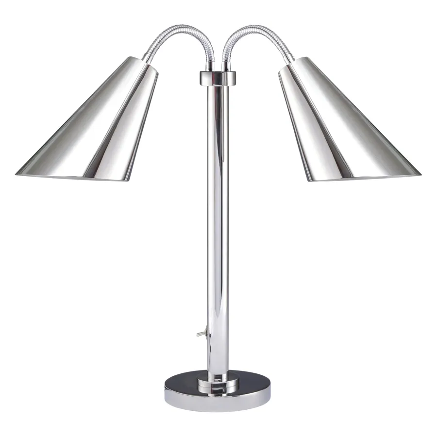 Steelite DW0499MF2SS - 16" Heat Lamp, 18/10 Stainless Steel, Silver Finish, Mount, 2 x 250W Bulbs