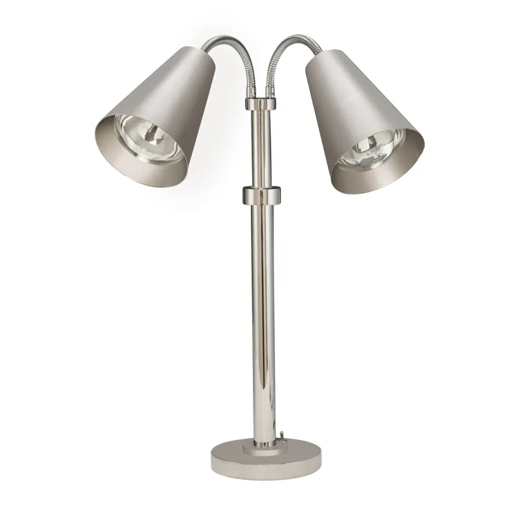 Steelite DW0499MT2SS Heat Lamp- 22" W x 16" D x 23" H, 18/10 Stainless Steel, Silver, 2 x 250W Bulbs