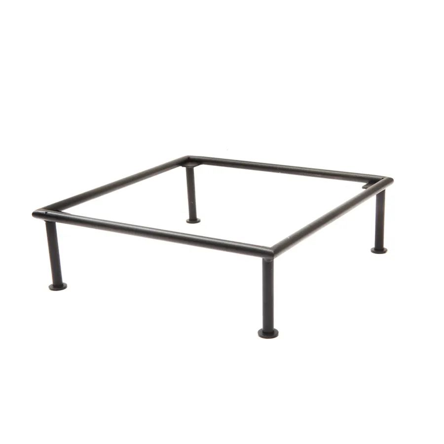 Steelite DW073112124BK Square Riser, 12" x 12" x 4" Black 18/10 Stainless Steel Base, Tile Style