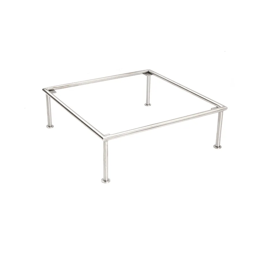 Steelite DW073112124SS Square Riser, 12" x 12" x 4" Stainless Steel Tile Base, 18/10 DW Haber Finish
