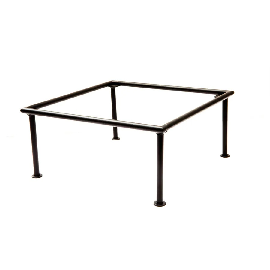 Steelite DW073112126BK Square Riser 12" W x 12" D x 6" H Black 18/10 Stainless Steel Base
