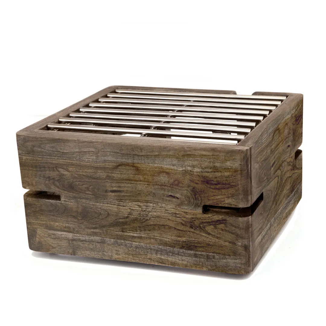 Steelite DWFB116WDAG Fusion Buffet Riser, Square 11" X 11" X 6" Wood Ash Grey Stand, Buffet System