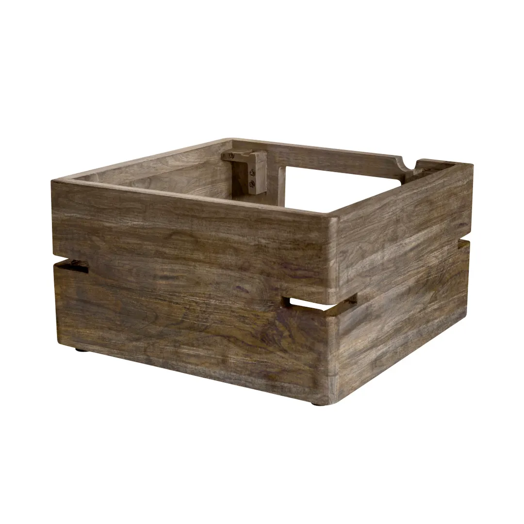 Steelite DWFB116WDAG Fusion Buffet Riser, Square 11" X 11" X 6" Wood Ash Grey Stand, Buffet System