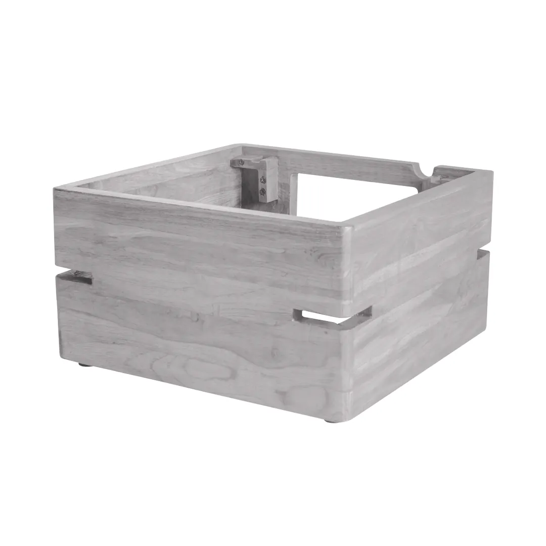 Steelite DWFB116WDGW - Buffet Riser, 11" W x 11" D x 6" H Wood, Square Grays, 10"-19" W/D, 5"-8" H
