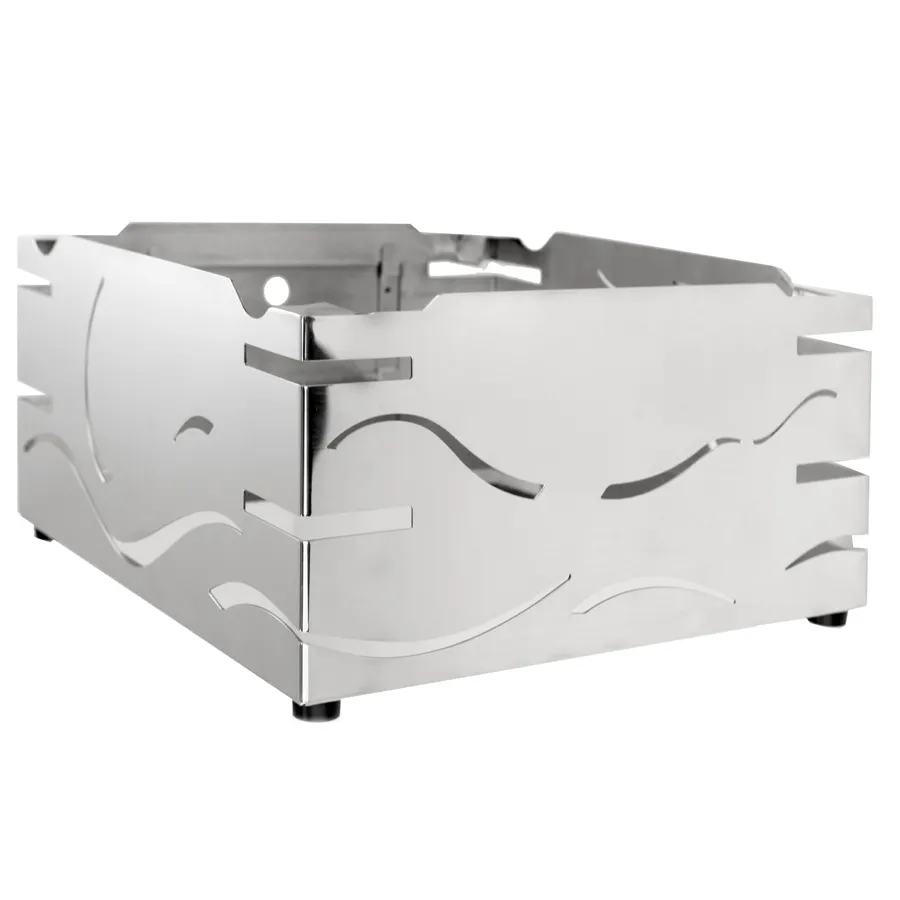 Steelite DWFB147 Riser - Stainless Steel Stand, 14" W x 14" D x 7" H, 5"-8" Height, 10"-19"