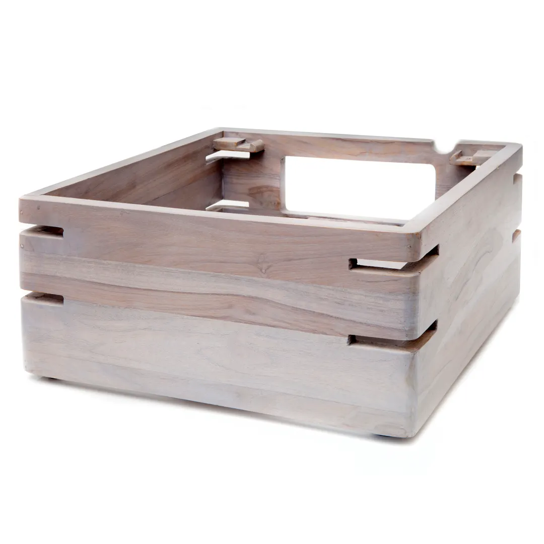 Steelite DWFB147WDGW Fusion Buffet Riser, 14.0" W x 14.0" D x 7.0" H, Wood, Grey, 10"-19" W, 5"-8" H