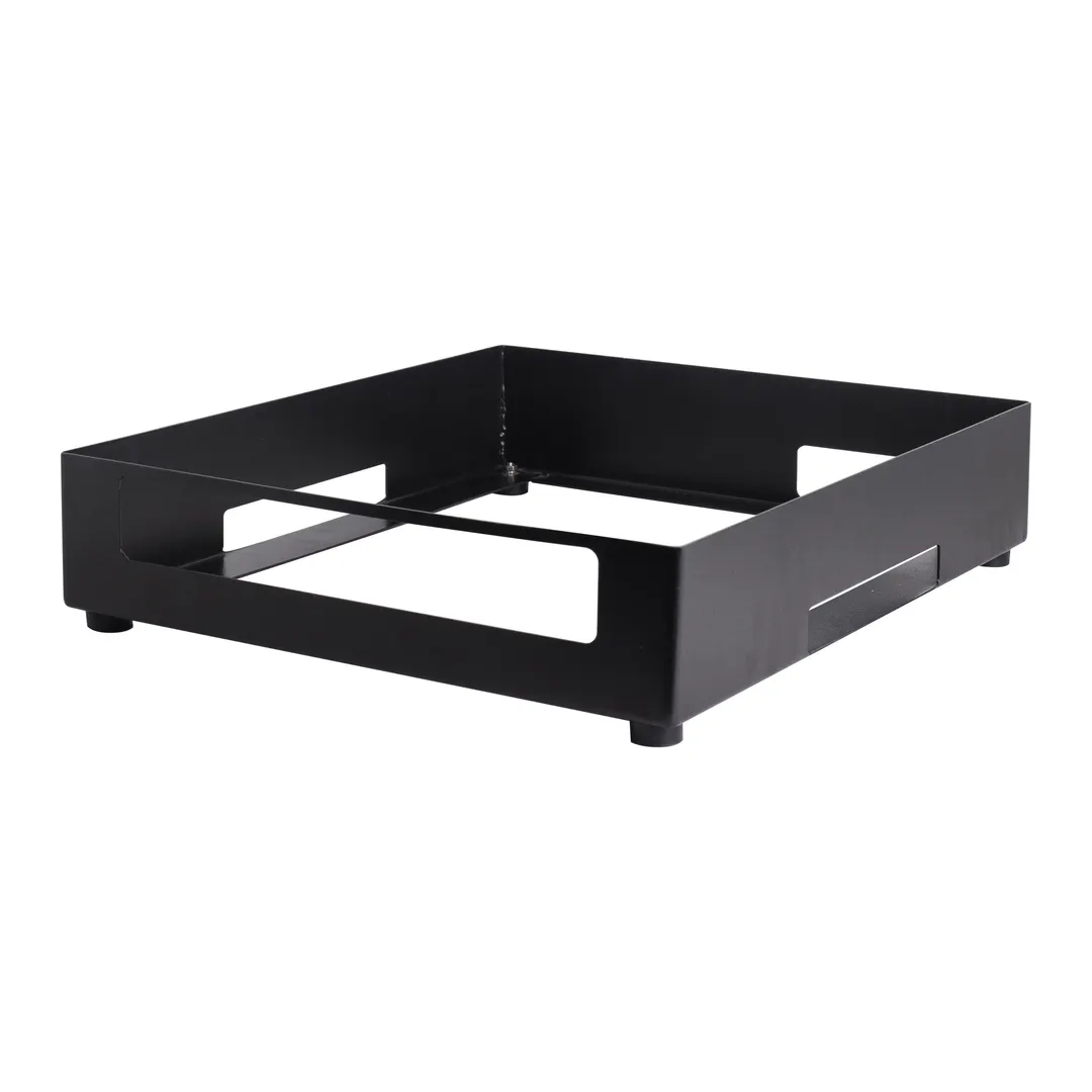 Steelite DWFB15133BK Riser, 15.0" W x 13.0" D x 3.0" H, Black 18/10 Stainless Steel, 4" Height