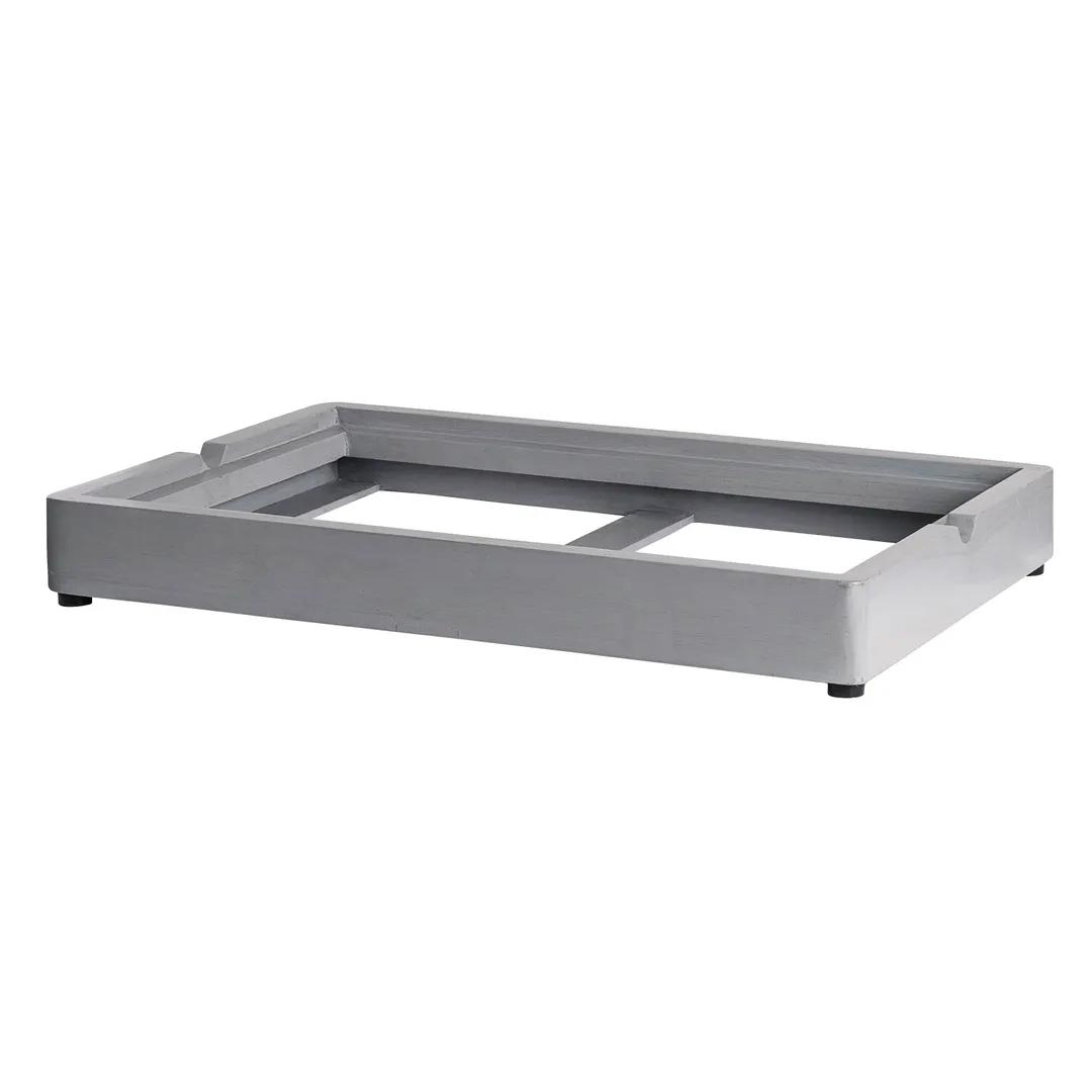 Steelite DWFB21132WDAG Buffet Display Riser, 23"W x 15"D x 3.125"H, Ash Grey Wood, 4" Height