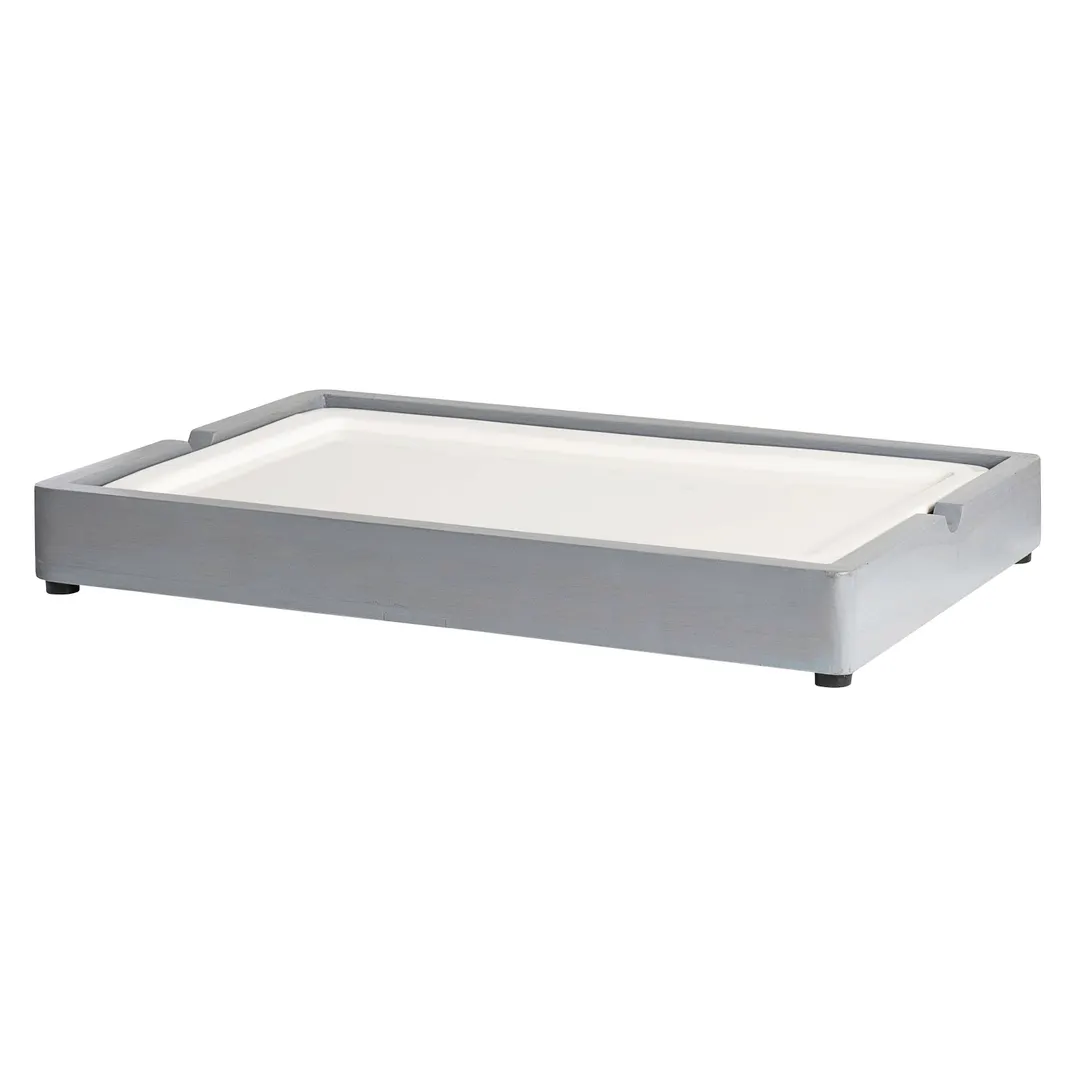 Steelite DWFB21132WDGW Display Riser, 23" W x 15" D x 3.125" H, Wood Construction, Grey Wash Finish