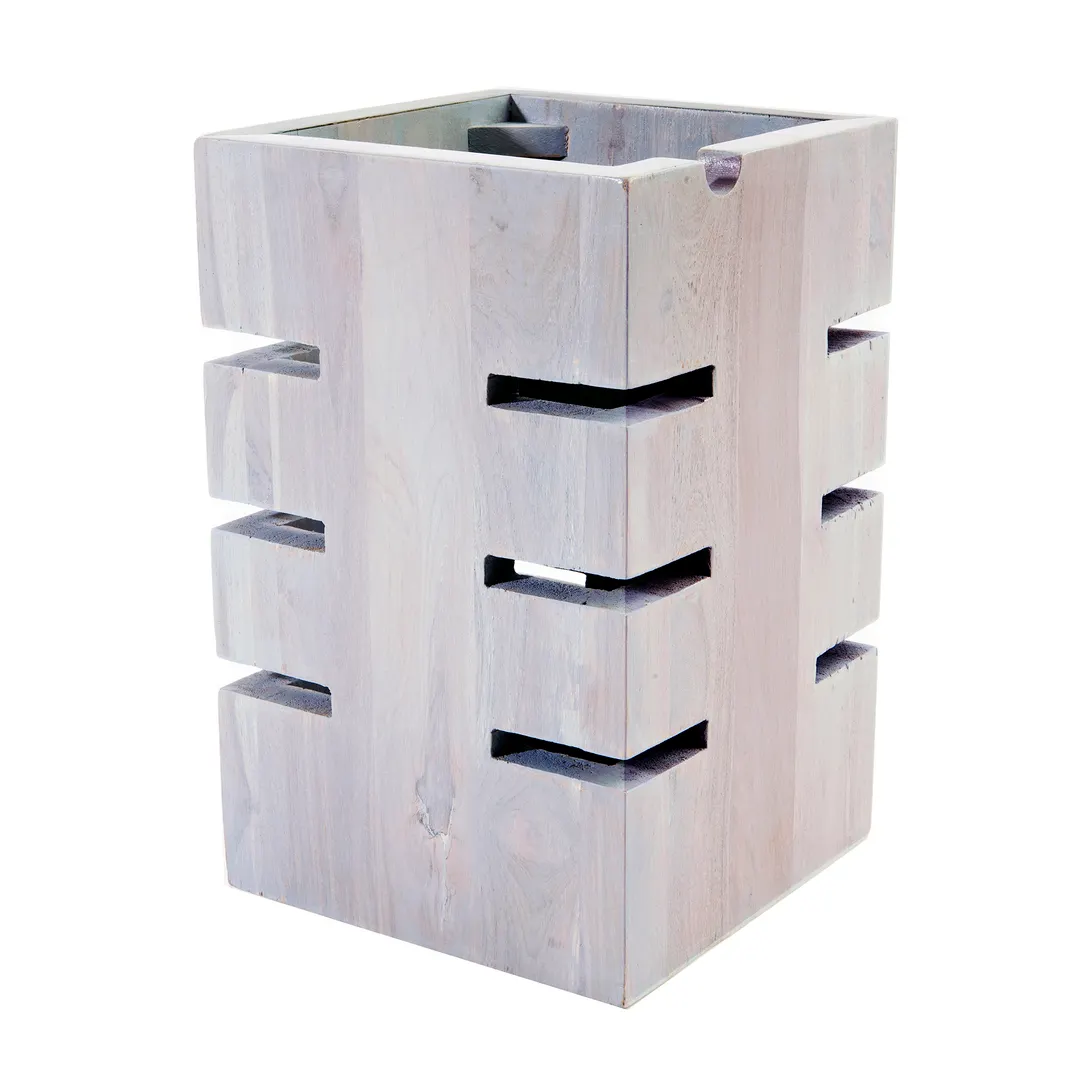 Steelite DWFB612WDGW Display Riser, 6" W x 6" D x 12" H, Wood Base, Grey Finish, 9" Width Displays