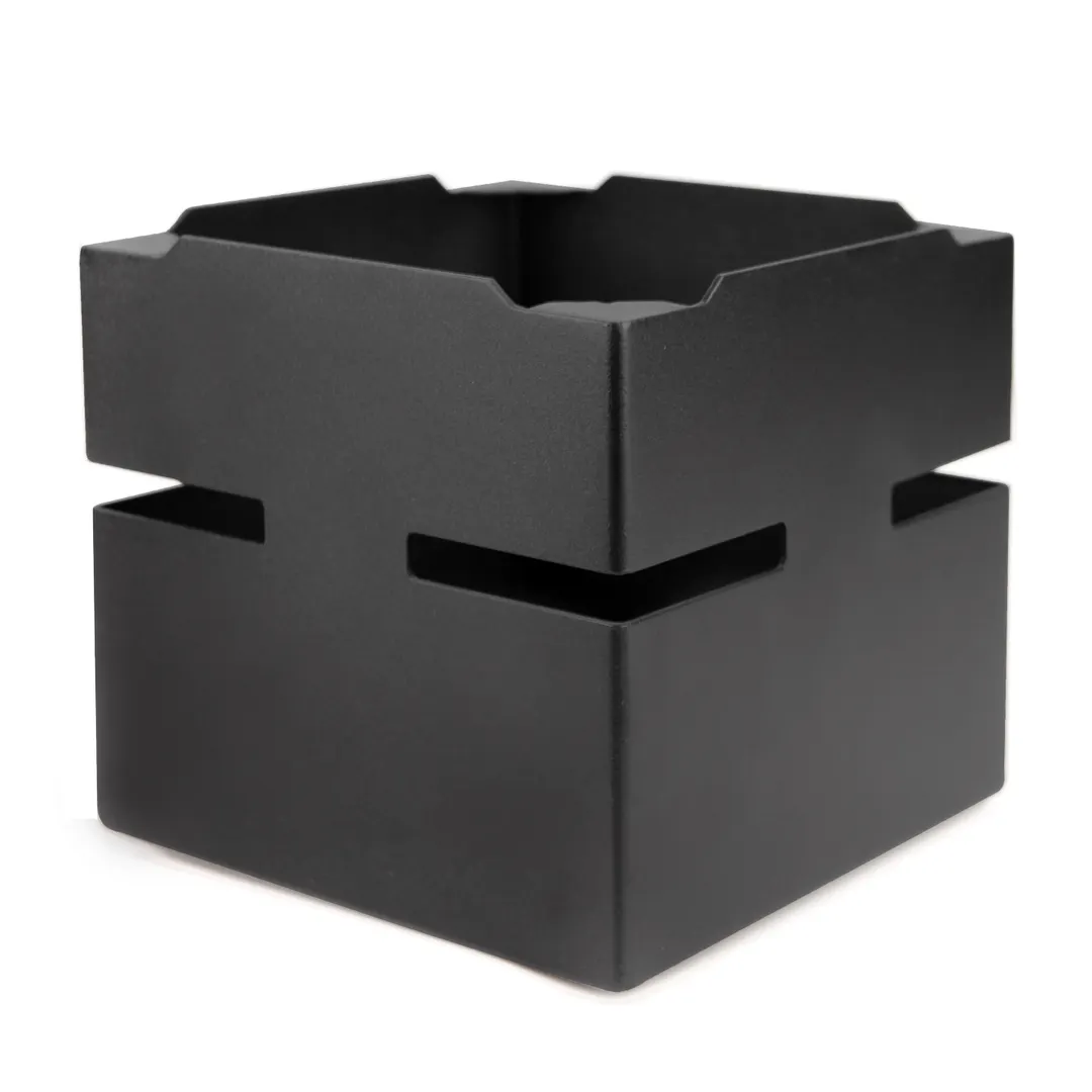 Steelite DWFB66BKN - 6"W x 6"D x 6"H Display Riser, 18/10 Stainless Steel, Black Finish