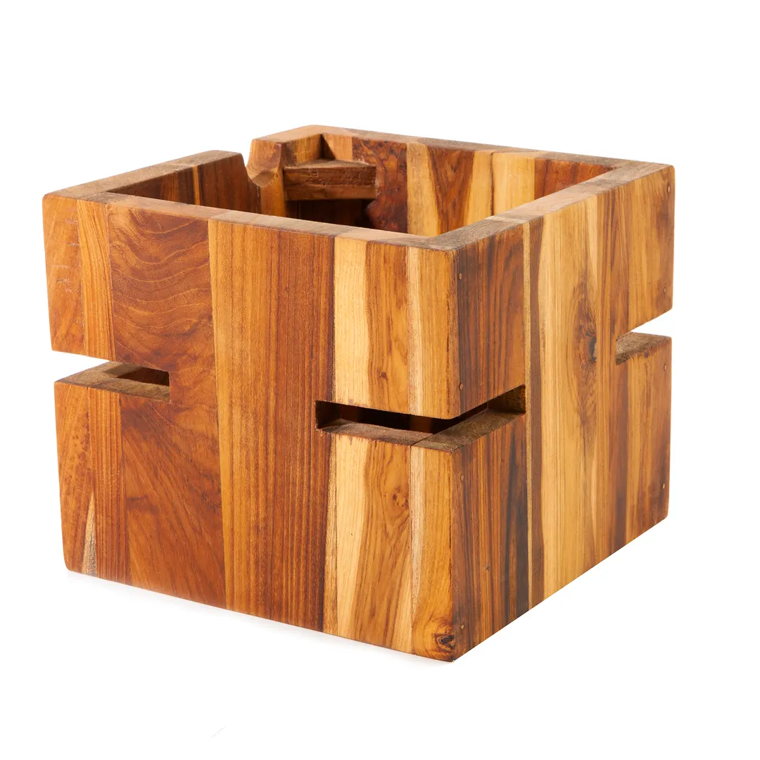 Steelite DWFB66WDT Buffet Riser, Wood Stand, 6" W x 6" D x 6" H, 5"-8" Height, 9" Width/Depth