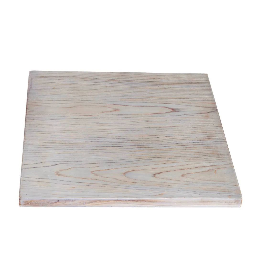 Steelite DWFBWD1414SGW Slatted Shelf, 14" X 14" Square Wood, Grey Wash, DW Haber Buffet System