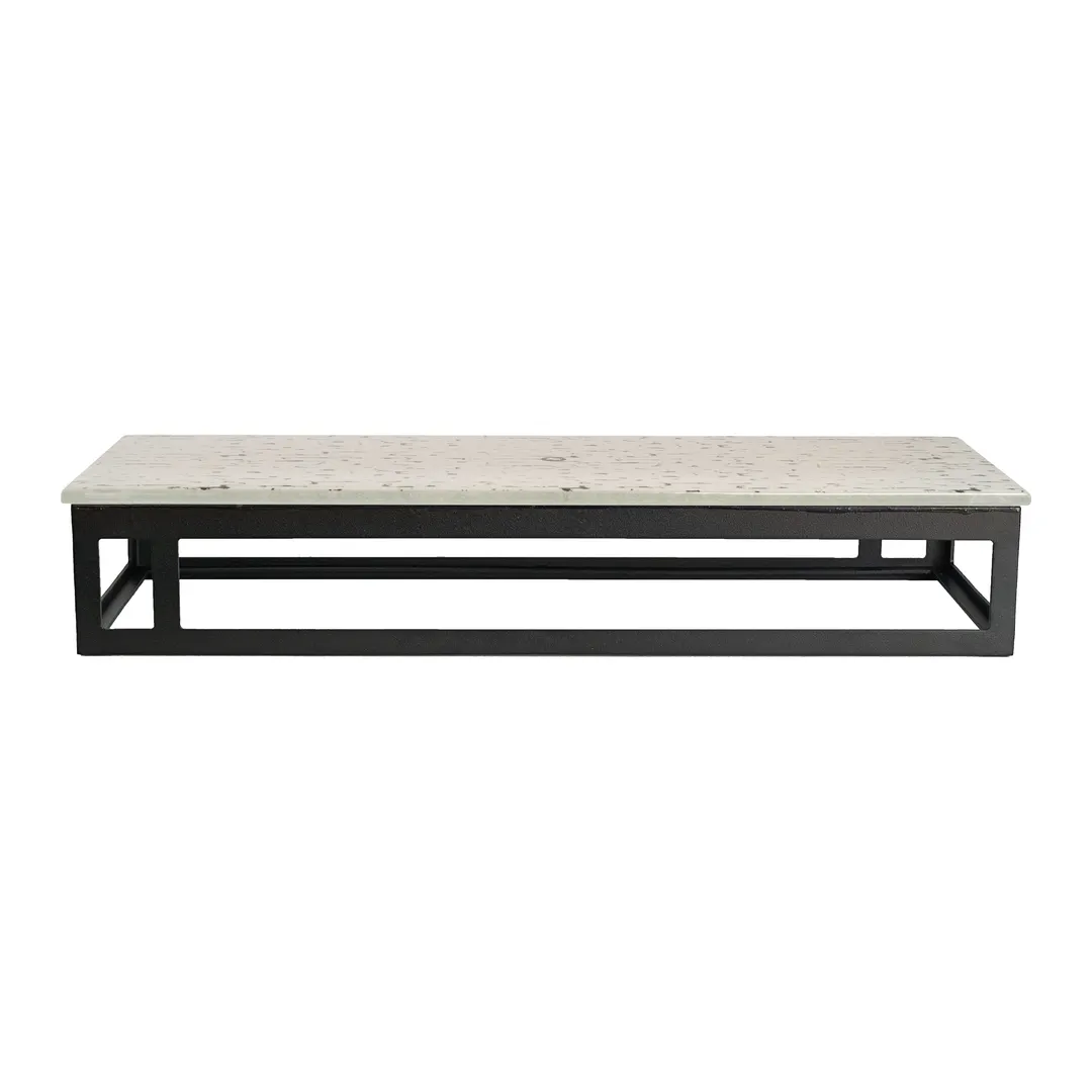 Steelite GS196678 - Rectangular Stainless Steel Riser, 19.5" x 6.88" x 3.25" H, Black, 4" Height