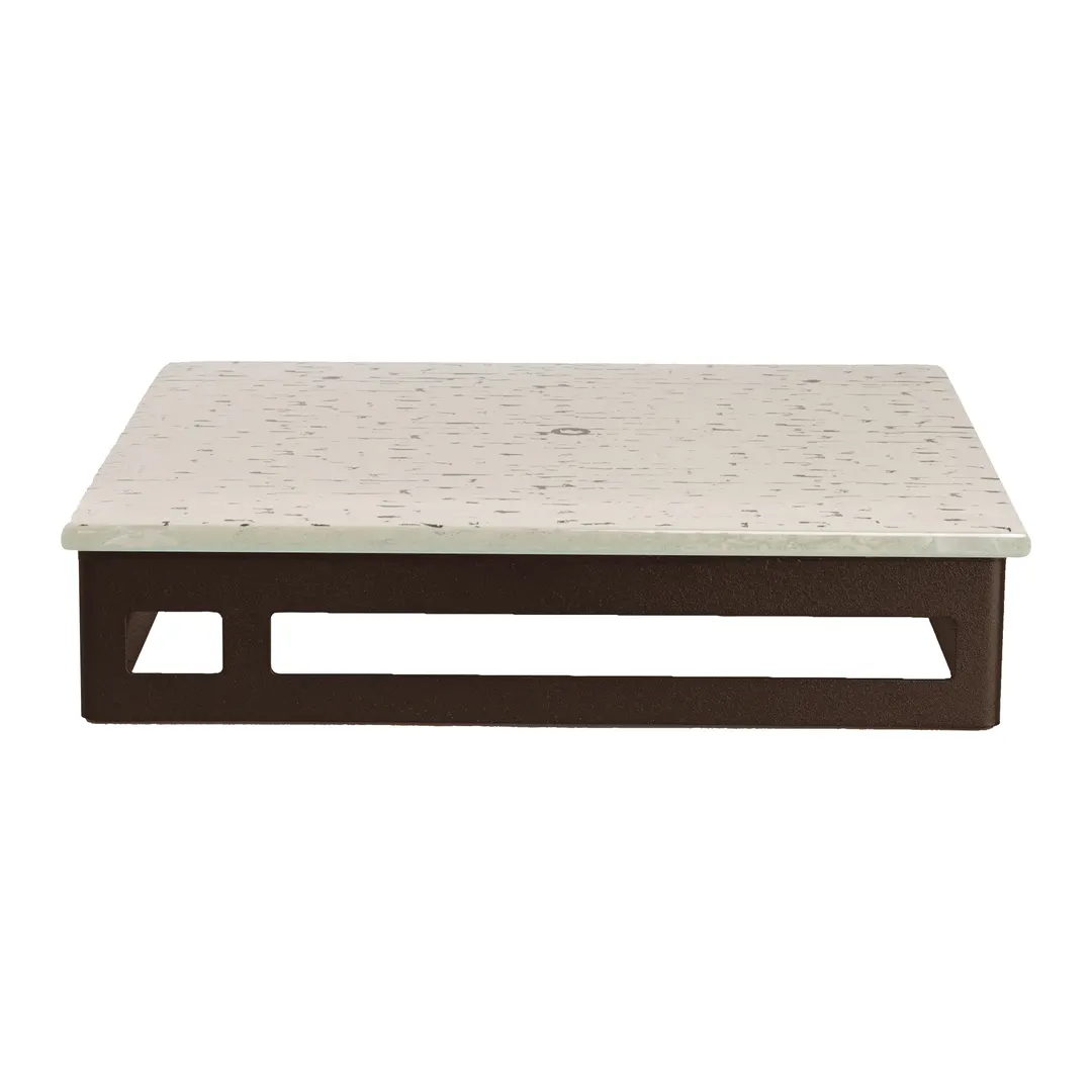 Steelite GS196683 Square Riser 10.38" x 10.38" x 2.13" Bronze Stainless Steel, 1-2 Step Up to 4"