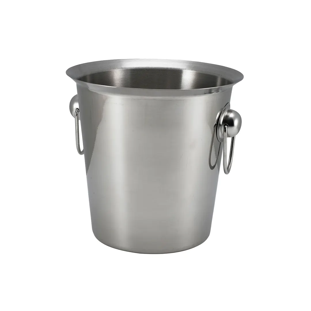 Steelite GW26203 Wine Bucket, 8.0" x 7.625", Holds 1 Bottle, Non‑Insulated Stainless Steel - 3/Case