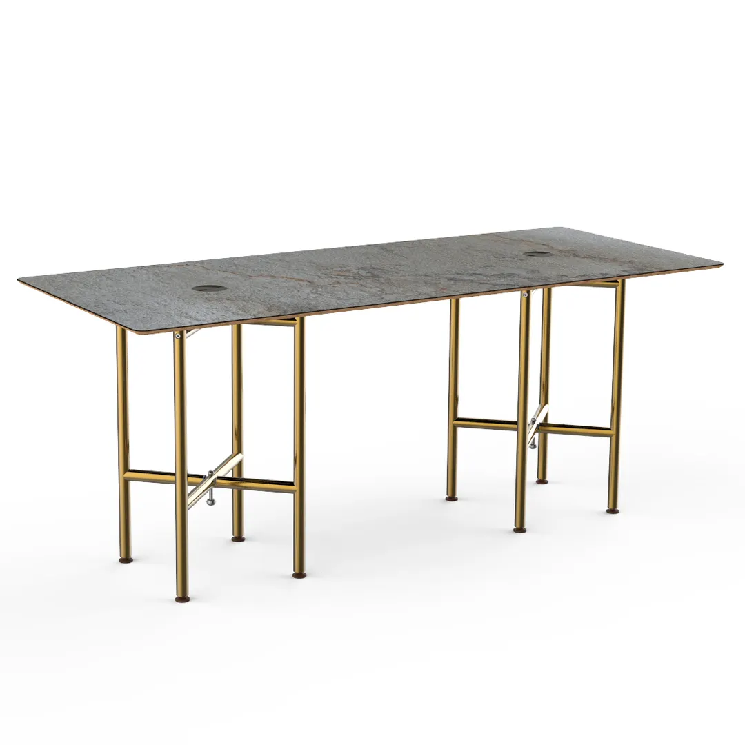 Steelite MGCCVG01GBXX Mogogo Buffet Solutions Clix Table, 72" x 30" x 30"H, Rectangular, Grey Slate BHP Laminate