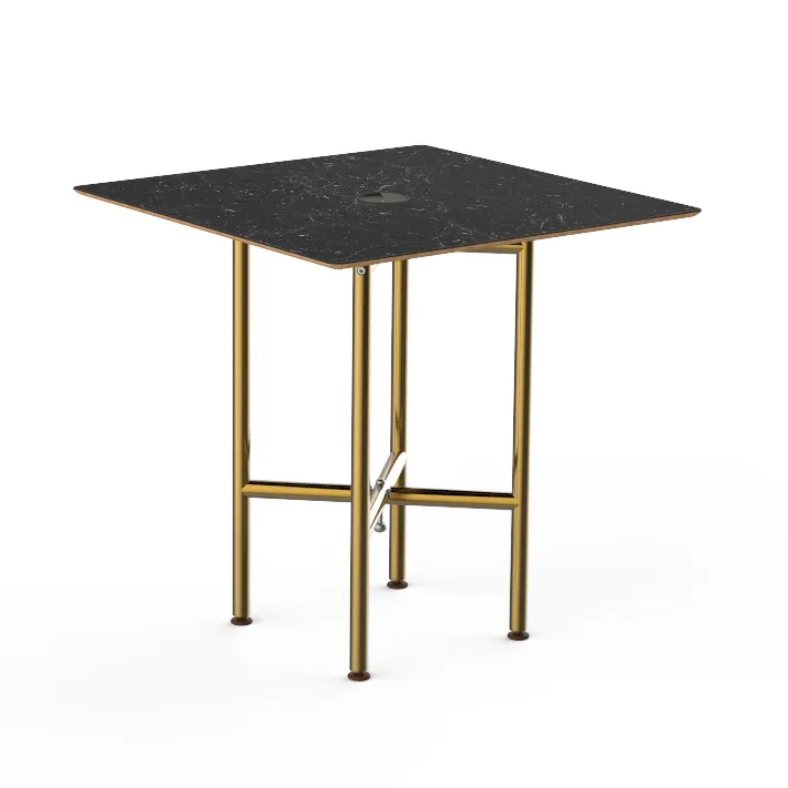 Steelite MGCCVS01MBXX Mogogo Buffet Solutions Clix Table, 30x30, Nero Marquina Marble BHP Laminate Top