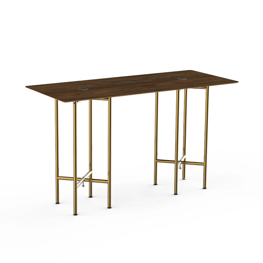 Steelite MGCCZG01WBXX 72" x 30" x 42"H Rectangular Bar Height Table, Bengali Mango Wood BHP Laminate Top